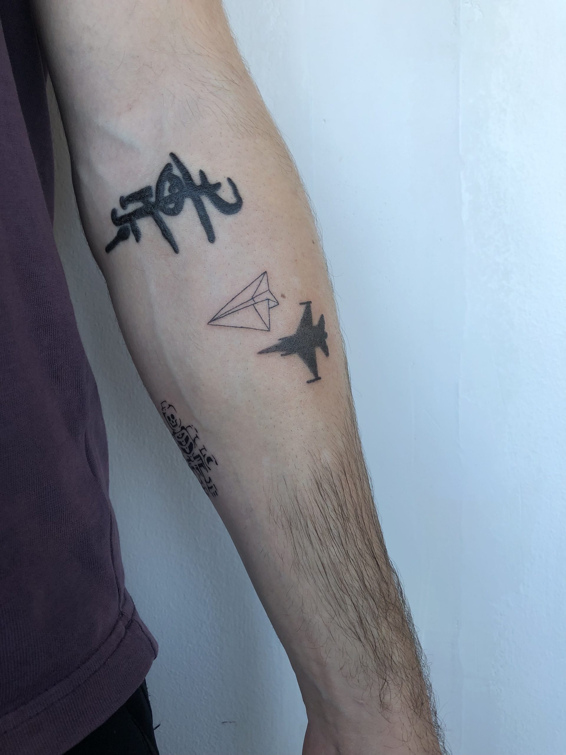paper plane tattoo, cute & simple